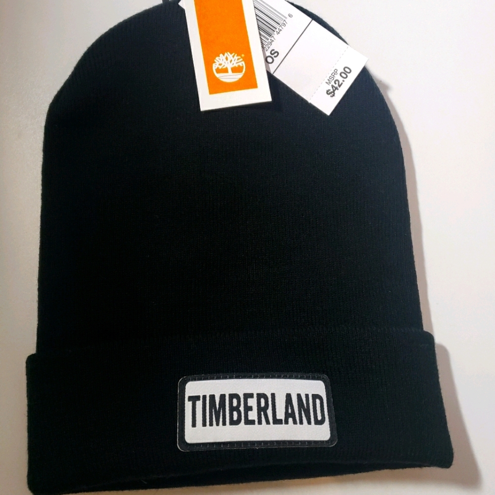 Timberland Mens Winter Knit Hat. One Size Black